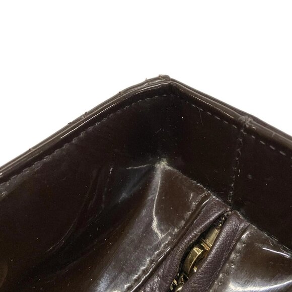 Auth DIOR/ChristianDior Lady Dior Large Dark Brown Patent Leather Handbag - Picture 13 of 16